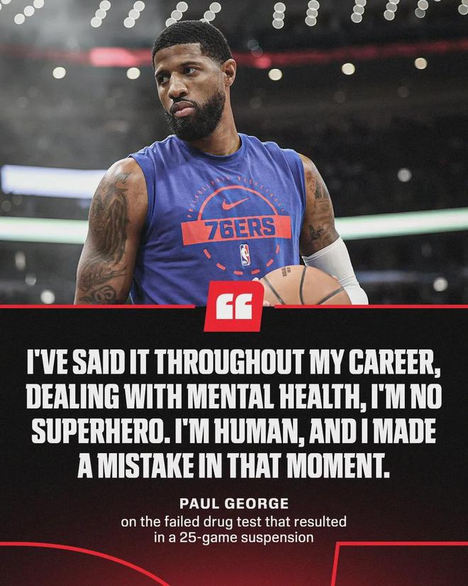 保罗-乔治禁赛25场结束 将对阵公牛复出 签约细节