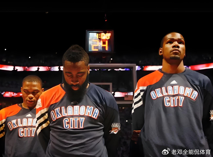 雷霆三少解散后哈登或达3万分 威少难望其项背